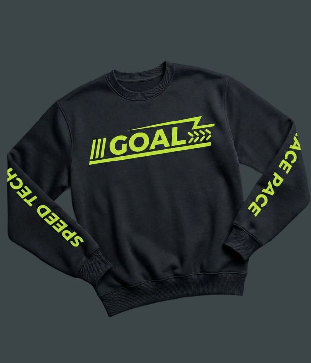 Bold print crewneck sweatshirt